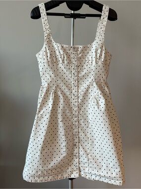 Free People White and Black Polka Dot Sundress